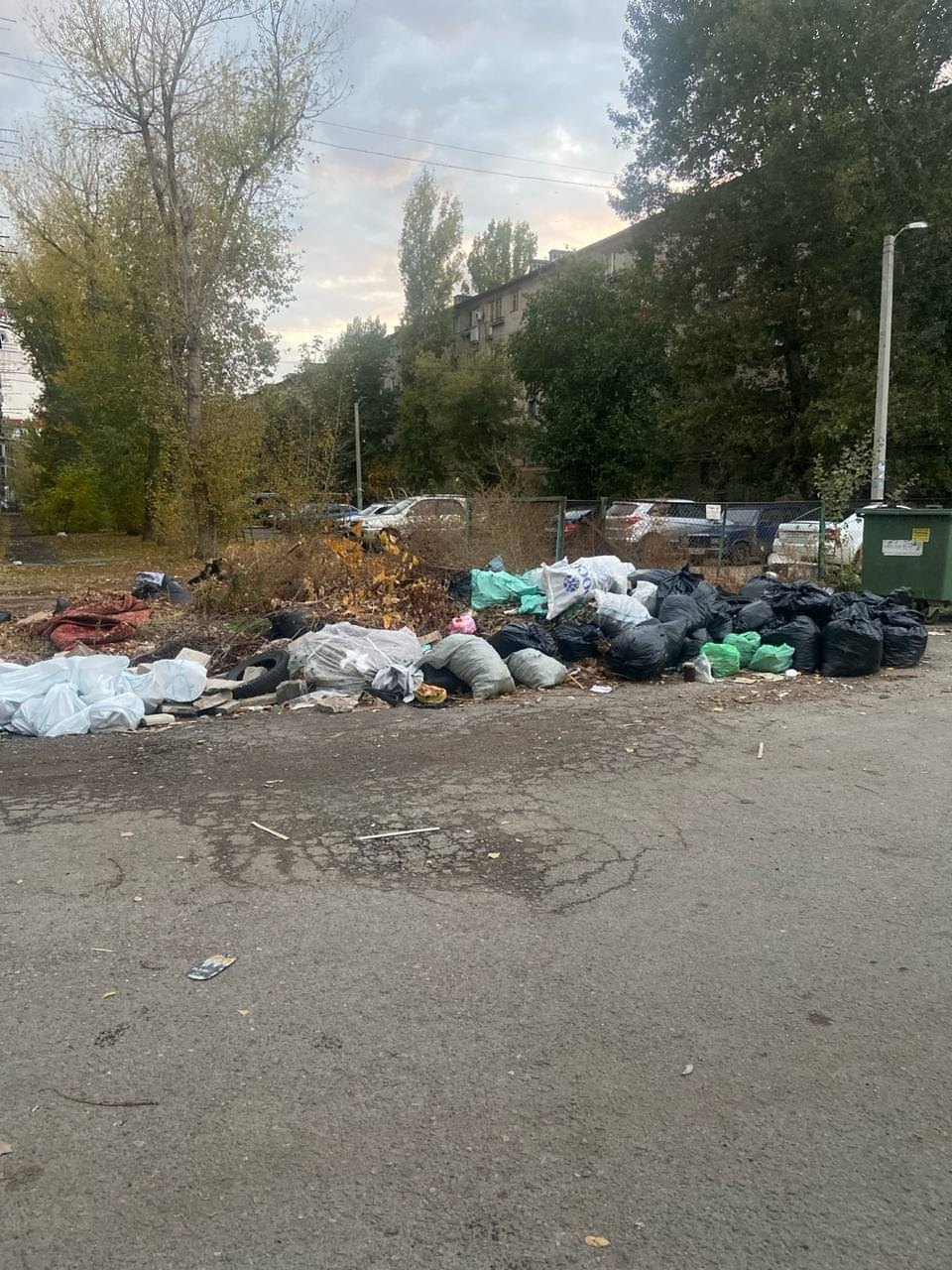 Мусор на Мечникова 8 в Волжском, 14.10.2025 в 15:30