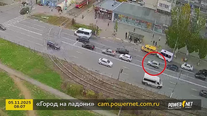 ДТП (авария г. Волжский) пр. Ленина - ул. Академика Королёва 05-11-2025 08-07 в Волжском, 05.11.2025 в 17:00